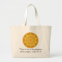 There is joy in the presence of the angels.- Luke Canvas Bags