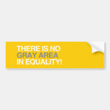 THERE IS NO GRAY AREA IN EQUALITY.png Bumper Stickers