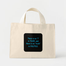 There is no truth in politics canvas bag