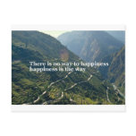 There is no way to happiness postcards