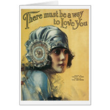 There Must Be A Way To Love You Vintage Songbook C Greeting Cards
