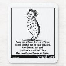 There was a Young Person of Crete Mouse Pads