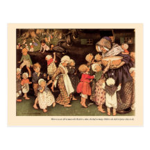 There Was An Old Woman Nursery Rhyme - Postcard