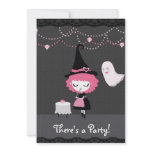 There's a Party! Pink Witch Invitation