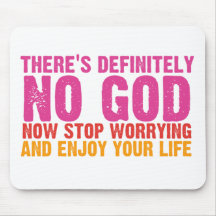 There's Definitely No God (Vertical) Mouse Pads