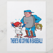 Theres No Crying In Baseball Flyer Design