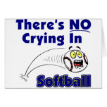 There's No Crying In Softball cards