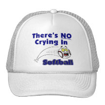 There's No Crying In Softball Mesh Hat