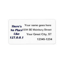 Theres No Place like 127001 Personalized Address Label
