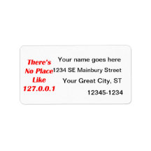Theres No Place like 127001 red Personalized Address Labels