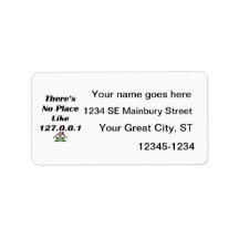 Theres No Place like blk with house Personalized Address Labels