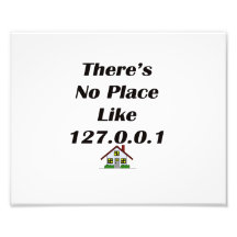 Theres No Place like blk with house Photographic Print