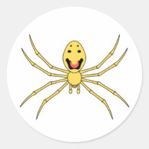 Theridion grallator AKA Happy Face Spider Round Stickers