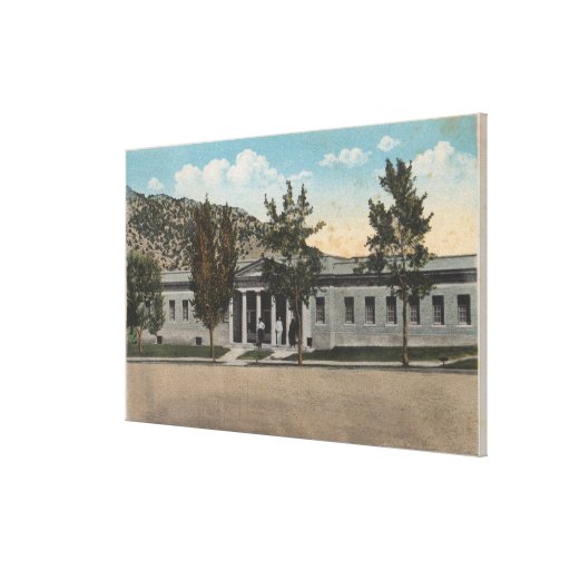 Thermopolis, WY - View of Big Horn Bath House Gallery Wrap Canvas
