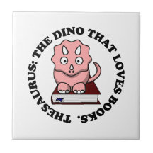 Thesaurus: A Dinosaur Who Loves Reading Books Tiles