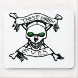These Green Eyes mouse pad