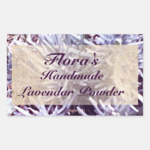 These Quiet Seasons Feb. Lavendar Handmade Label Rectangular Sticker
