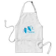 thespian light blue apron