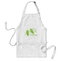 thespian lime green apron