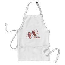 thespian red plaid apron