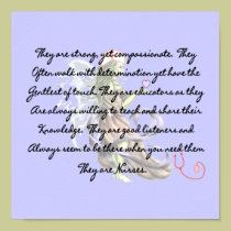 "They Are Nurses"--Art Print Poem for Nurses posters