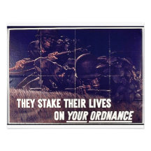 They Stake Their Lives On Your Ordnance Personalized Invitations