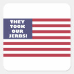 They Took Our Jerbs Flag Stickers