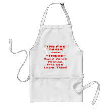 They're, Their, and There Mean 3 Different Things Aprons