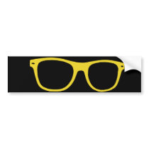 thick rimmed glasses bumper sticker