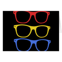 thick rimmed glasses card