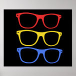 thick rimmed glasses poster