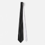 THICK STRIPE BLACK AND WHITE TIE