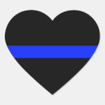 Thin Blue Line Heart Sticker (Set of 20)