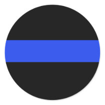 Thin Blue Line Round Stickers