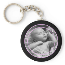 Thin Line Photo Keychain