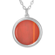 Thin Orange Band (geometric minimal expressionism) Pendants