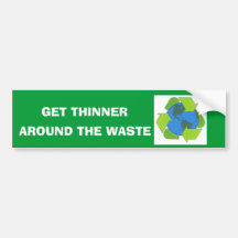THIN WASTE BUMPER STICKERS