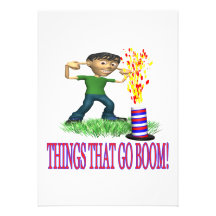 Things That Go Boom Invitations