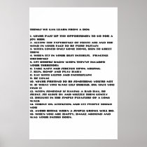 THINGS WE CAN LEARN FROM A DOG PRINT