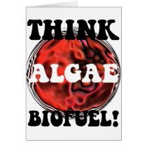 Think algae biofuel greeting card