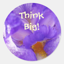 Think Big! stickers Purple Iris Flowers stickers