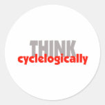 THINK cyclelogically! Round Sticker