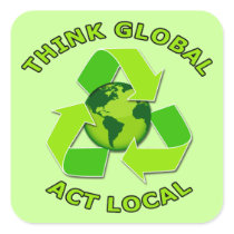 Think Global - Act Local Sticker