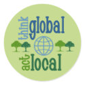 Think Global Act Local stickers
