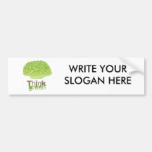 THINK GREEN BUMPER STICKER