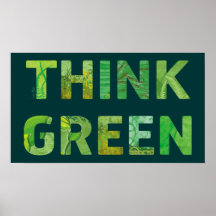 THINK Green canvas print