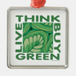 Think Green Christmas Tree Ornament