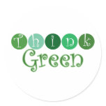 Think Green Circles stickers