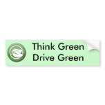 Think Green Drive Green Bumper Sticker