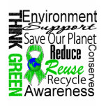 Think Green Environment Collage t-shirts
